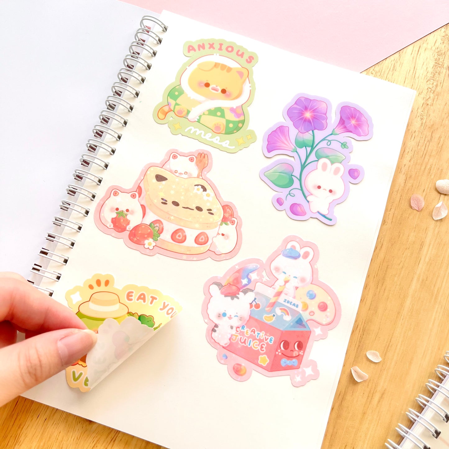 Cute Spring Patterned Reuseable Sticker Book (A5)