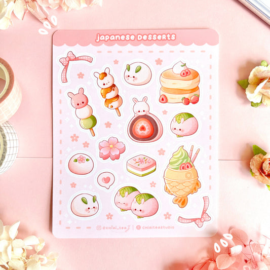 Japanese Desserts Sticker Sheet