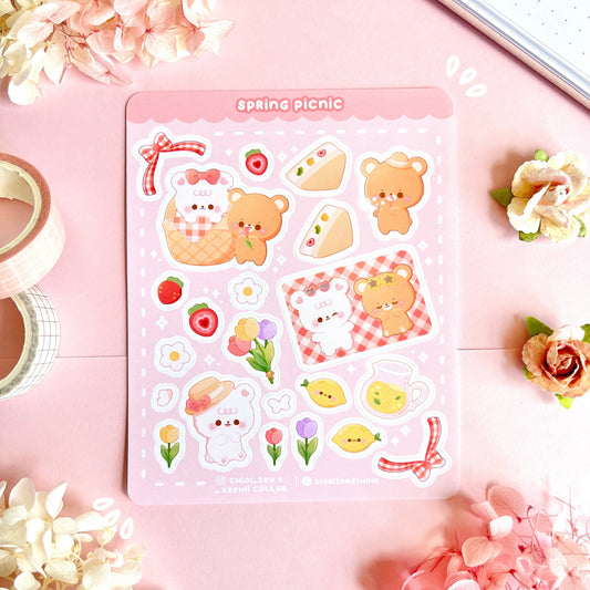 Spring Picnic Sticker Sheet | Collaboration with xephii