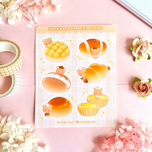 Hong Kong Bread & Pastries Sticker Sheet